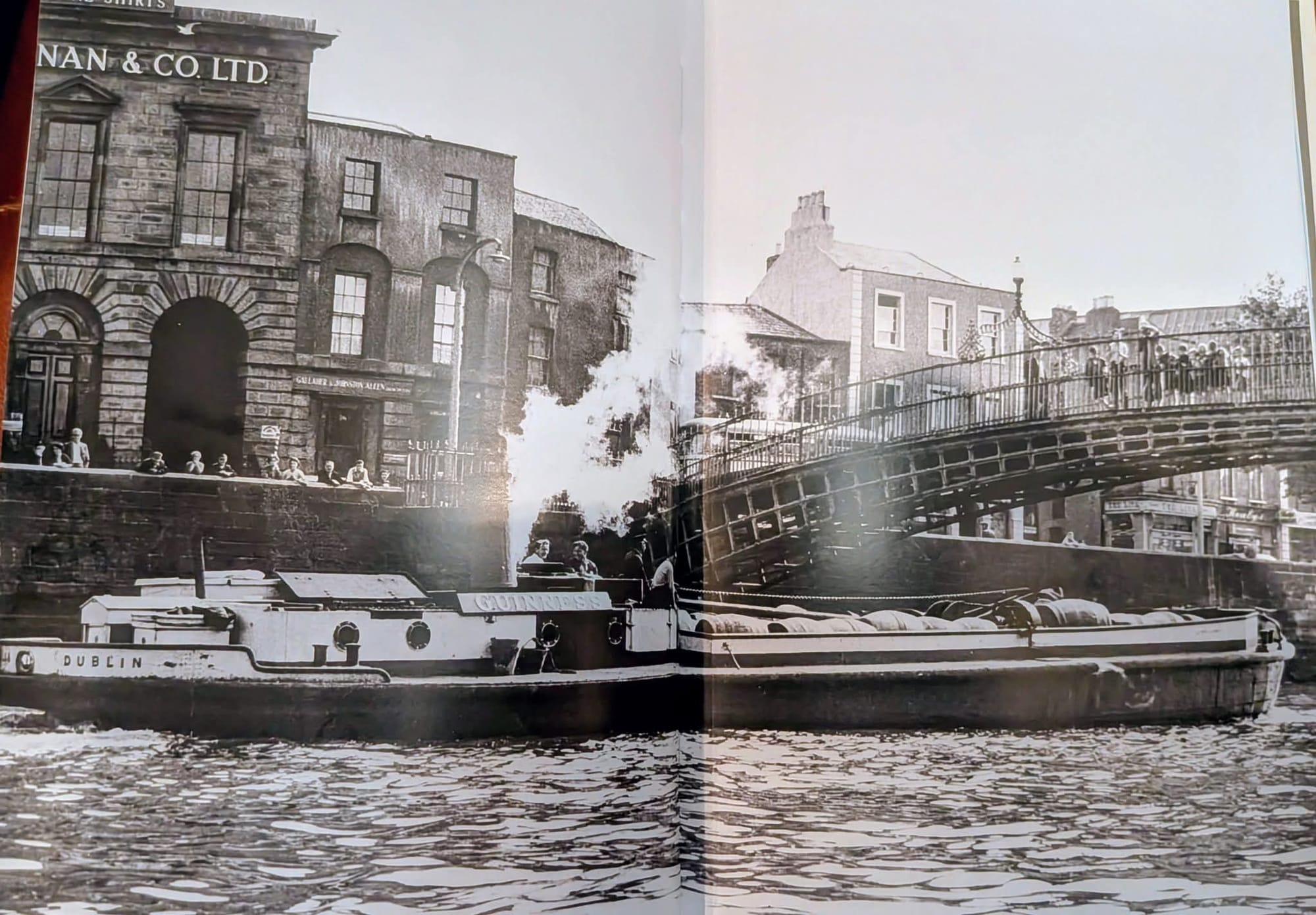 1950s River Liffey Guinnes barge Clonsilla by Rory Guinness