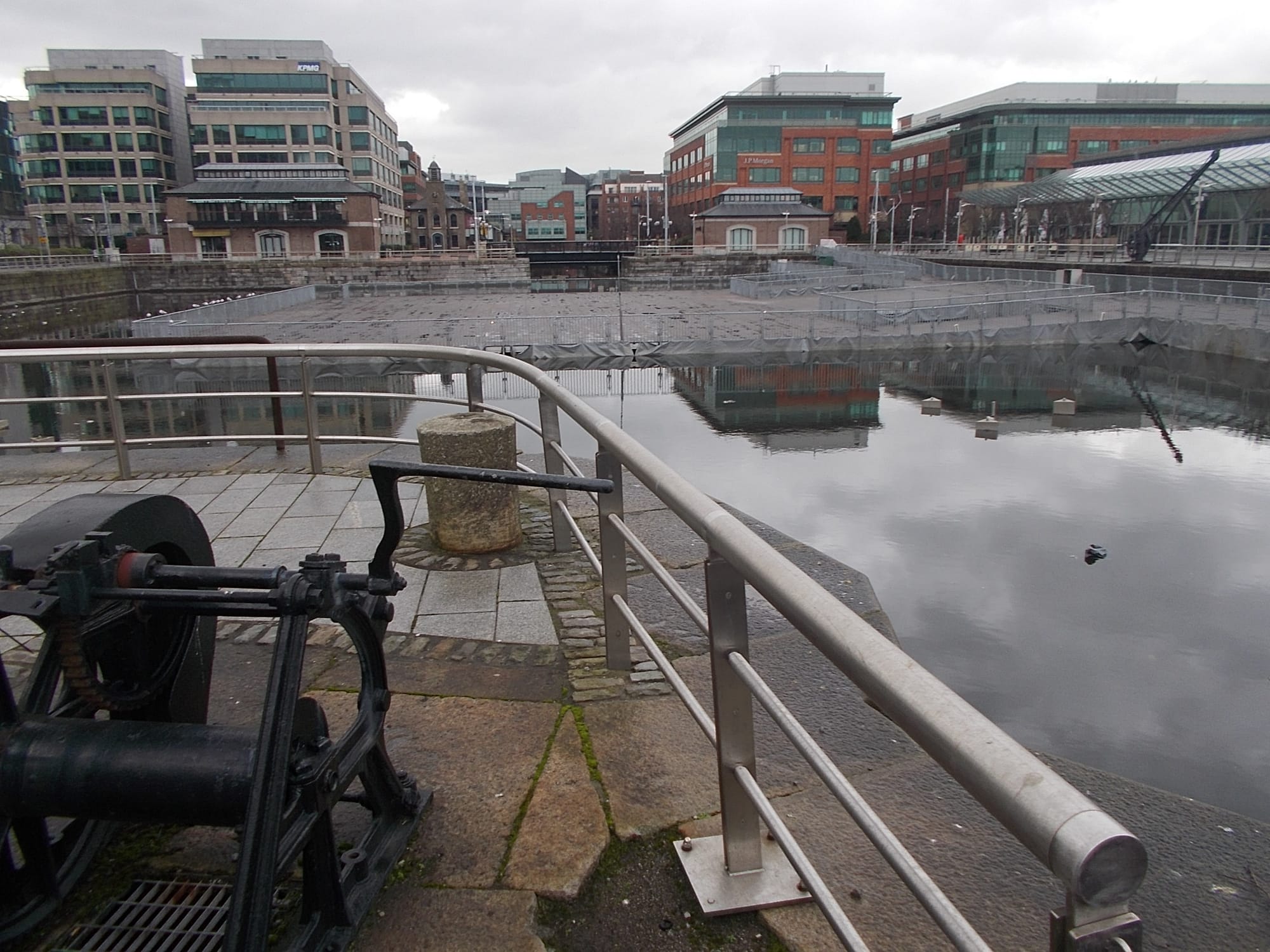 2016 01 River Liffey Dublin Georges Dock filled in