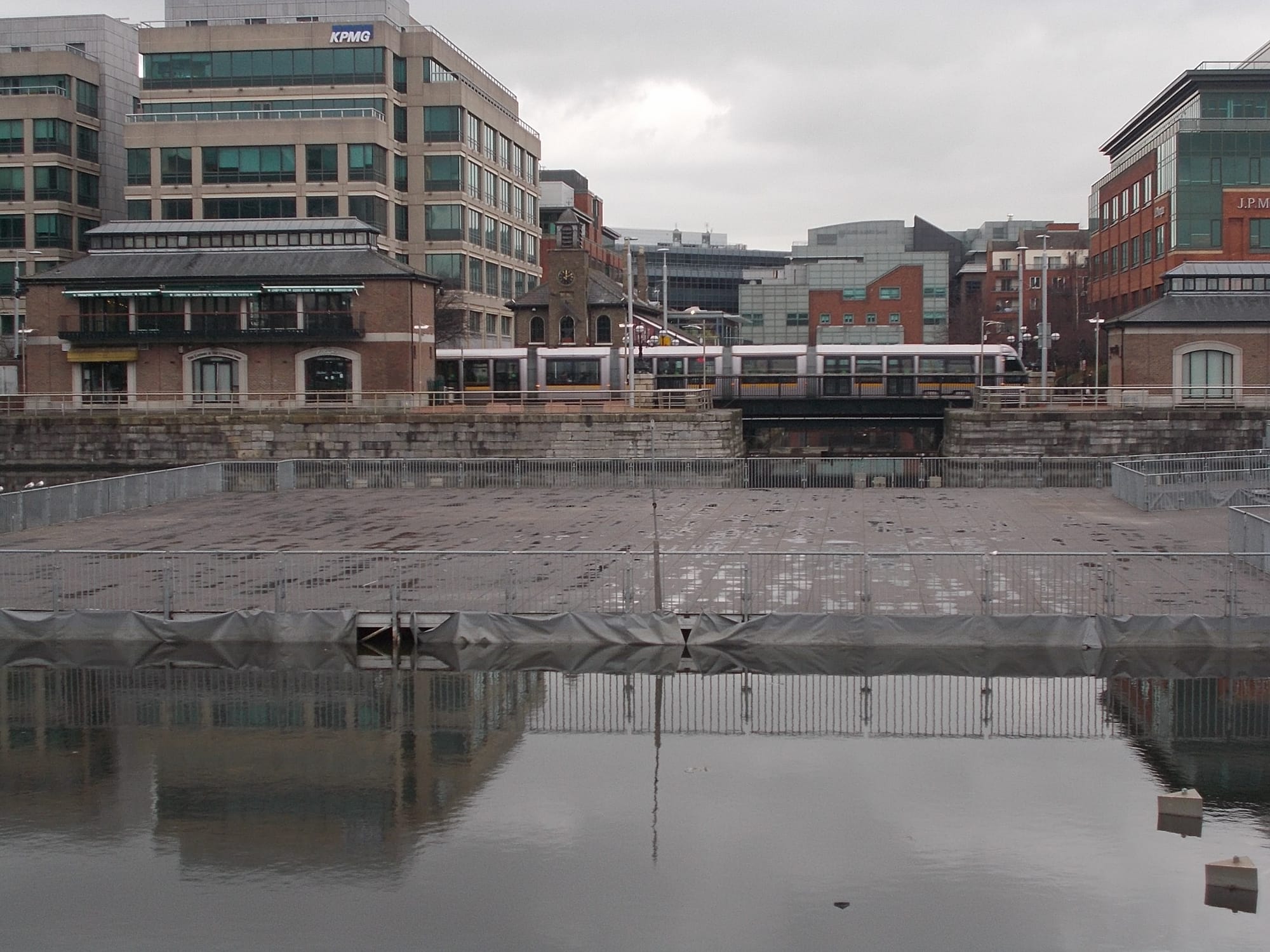 2016 01 River Liffey Dublin Georges Dock filled in