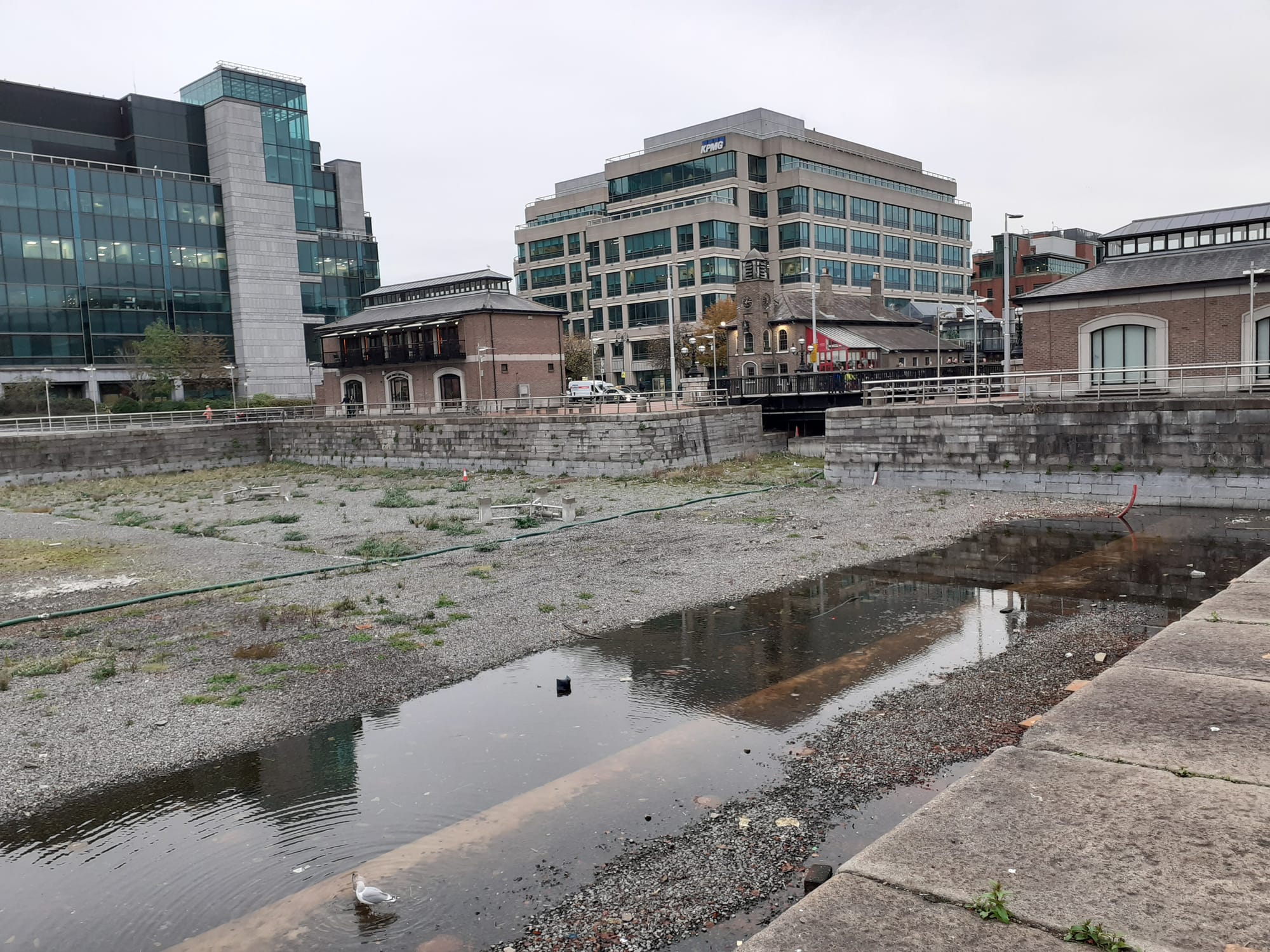 2020 02 07th River Liffey  Georges Dock Dublin, dried and awaiting whitewater kayak plan