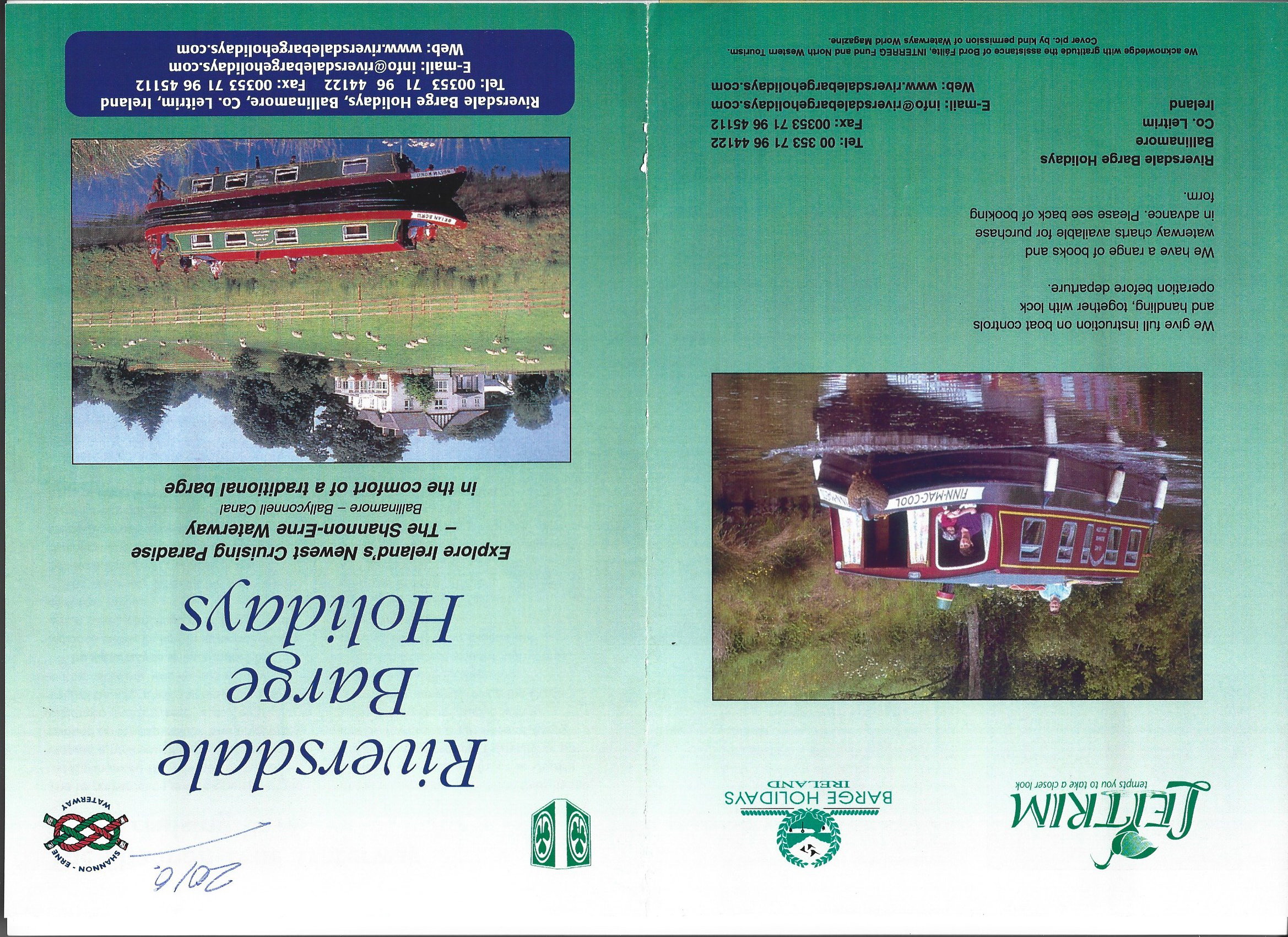 2010 Ballinamore Leitrim, Riversdale Barge Hire brochure