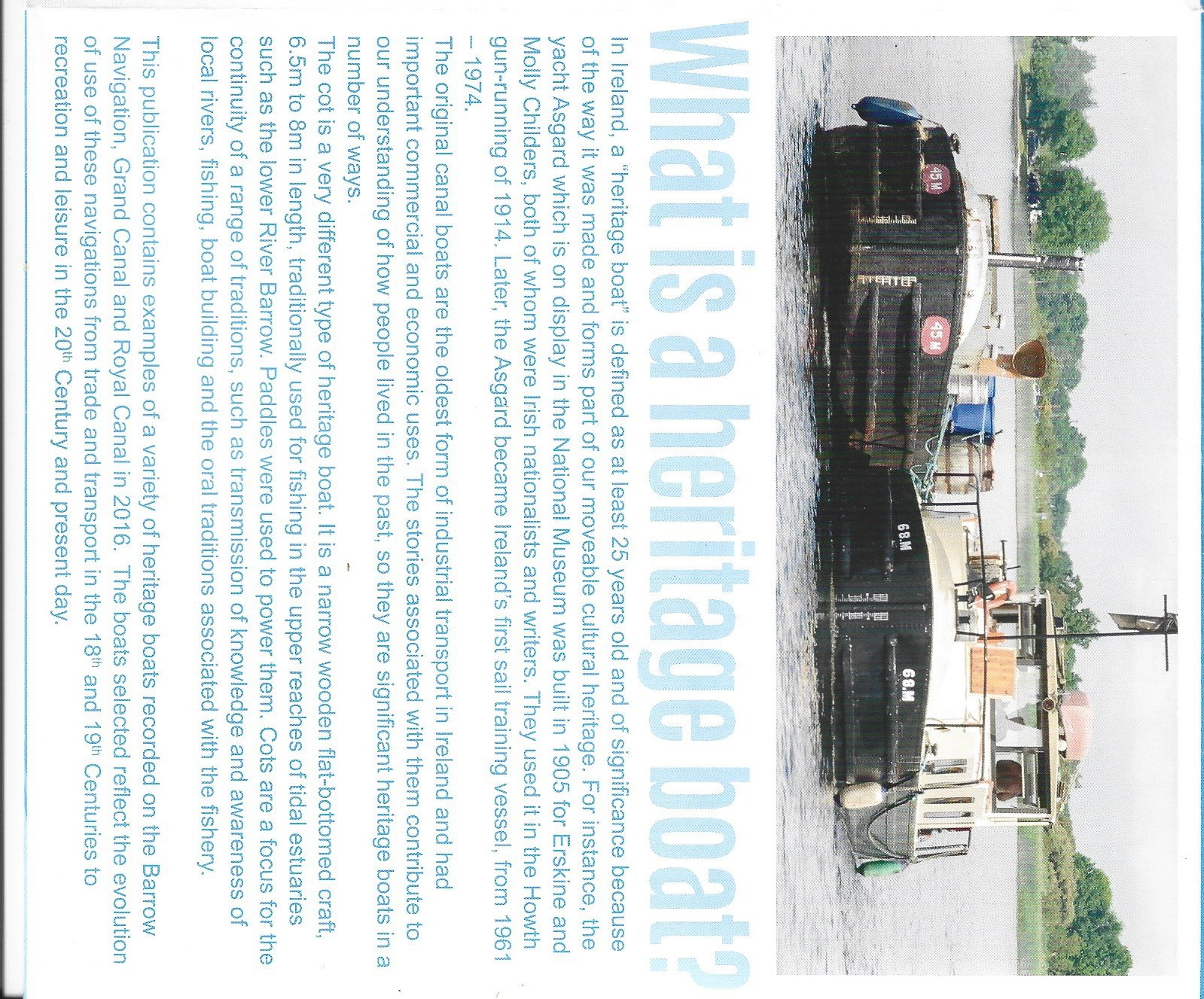 2017 Waterways Ireland and Heritage Boats Association wall poster