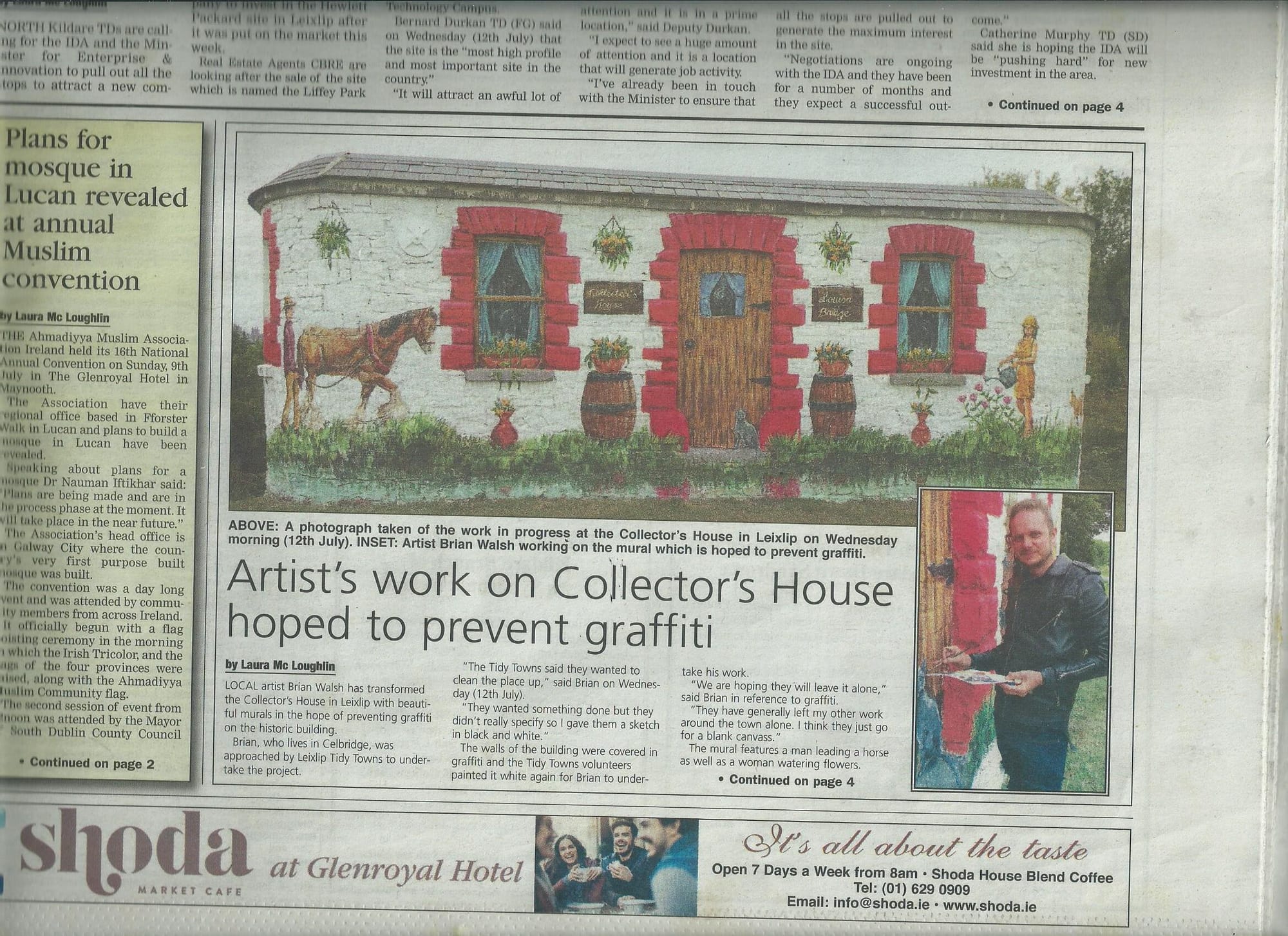 2018 10 Royal Canal Leixlip Toll House artwork 1