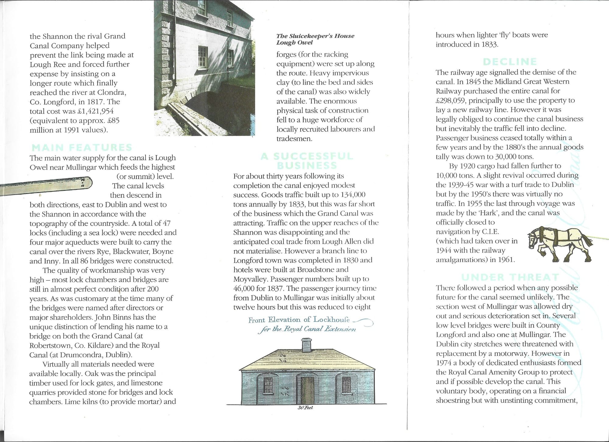 1991 Royal Canal brochure by Office of Public Works.3