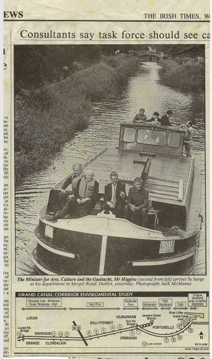 1994 07 27th OPW 51M Grand Canal Corridor Study Launch, by Irish Times