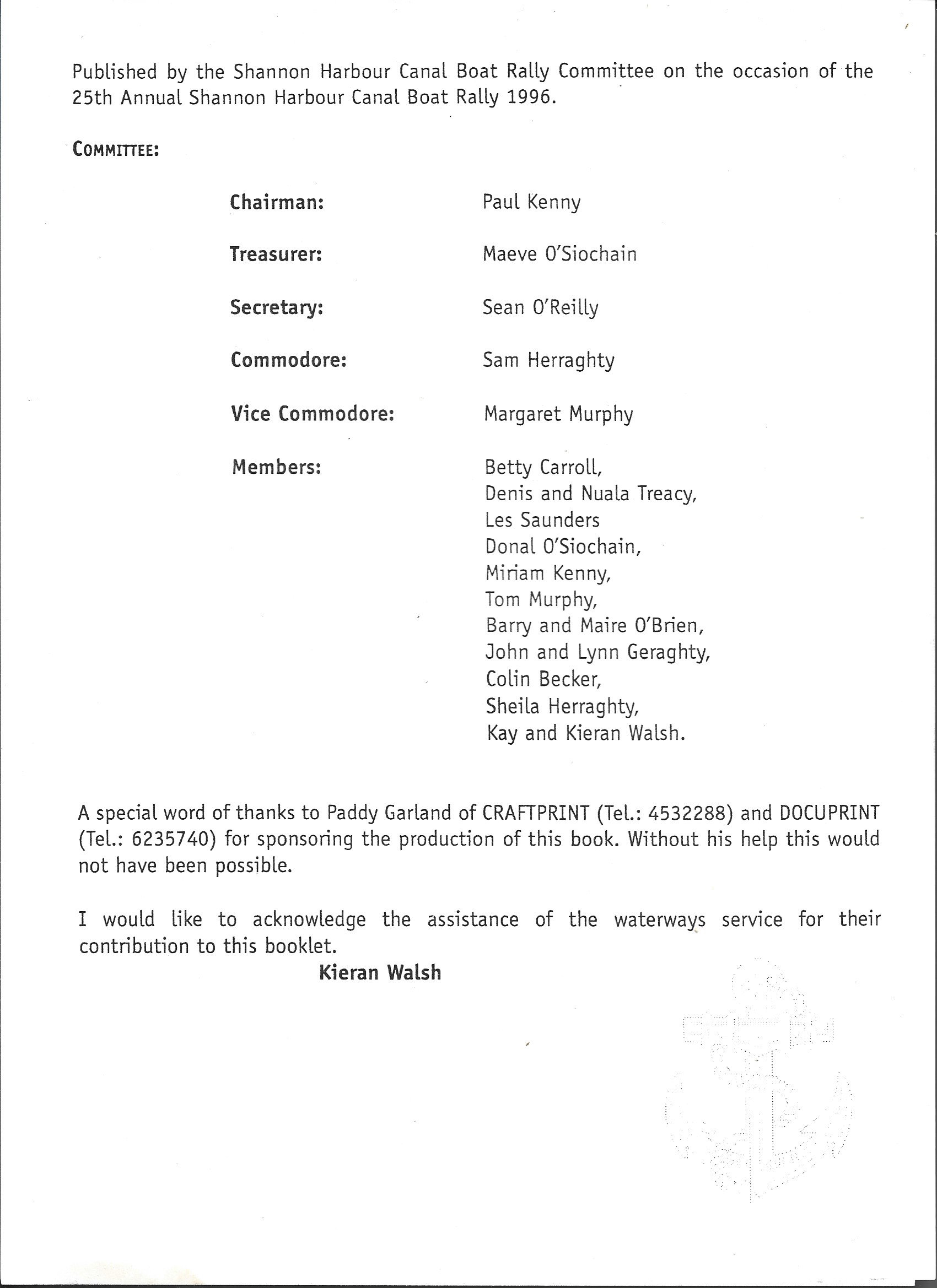 1996 Shannon Harbour Rally program page.2