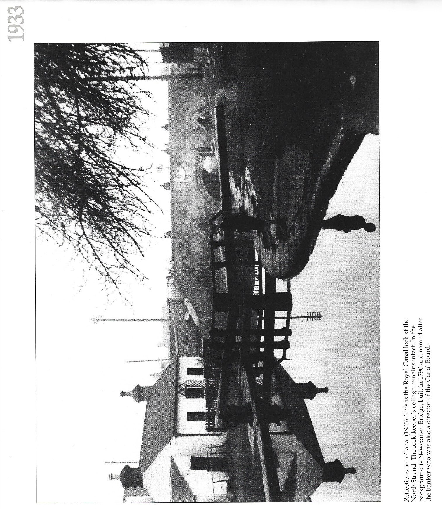 1933 Royal Canal Dublin Lock No.1 from book Father Brownes Dublin