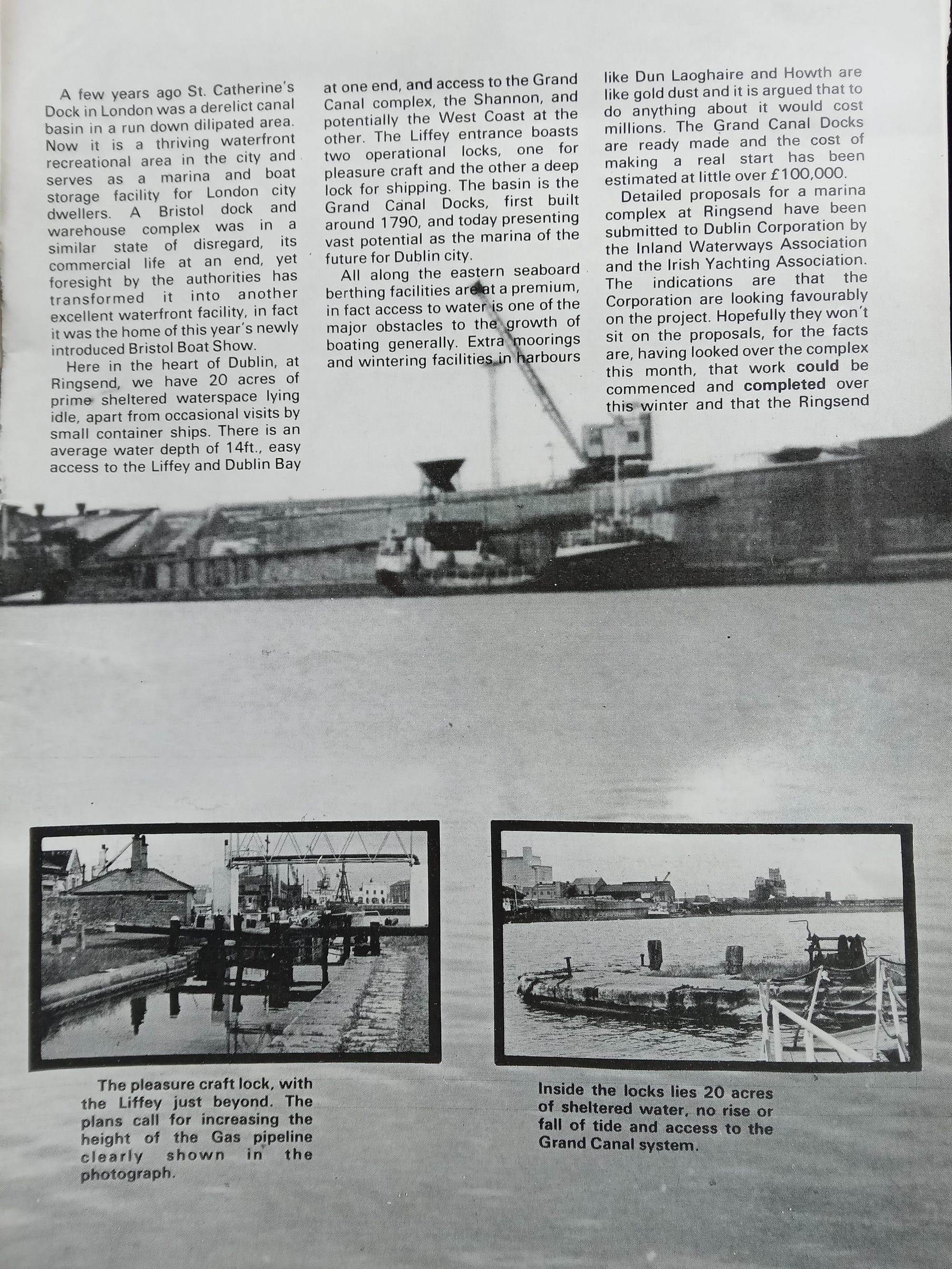 1978 Grand Canal Basin Dublin by Irish Boats and Yachting