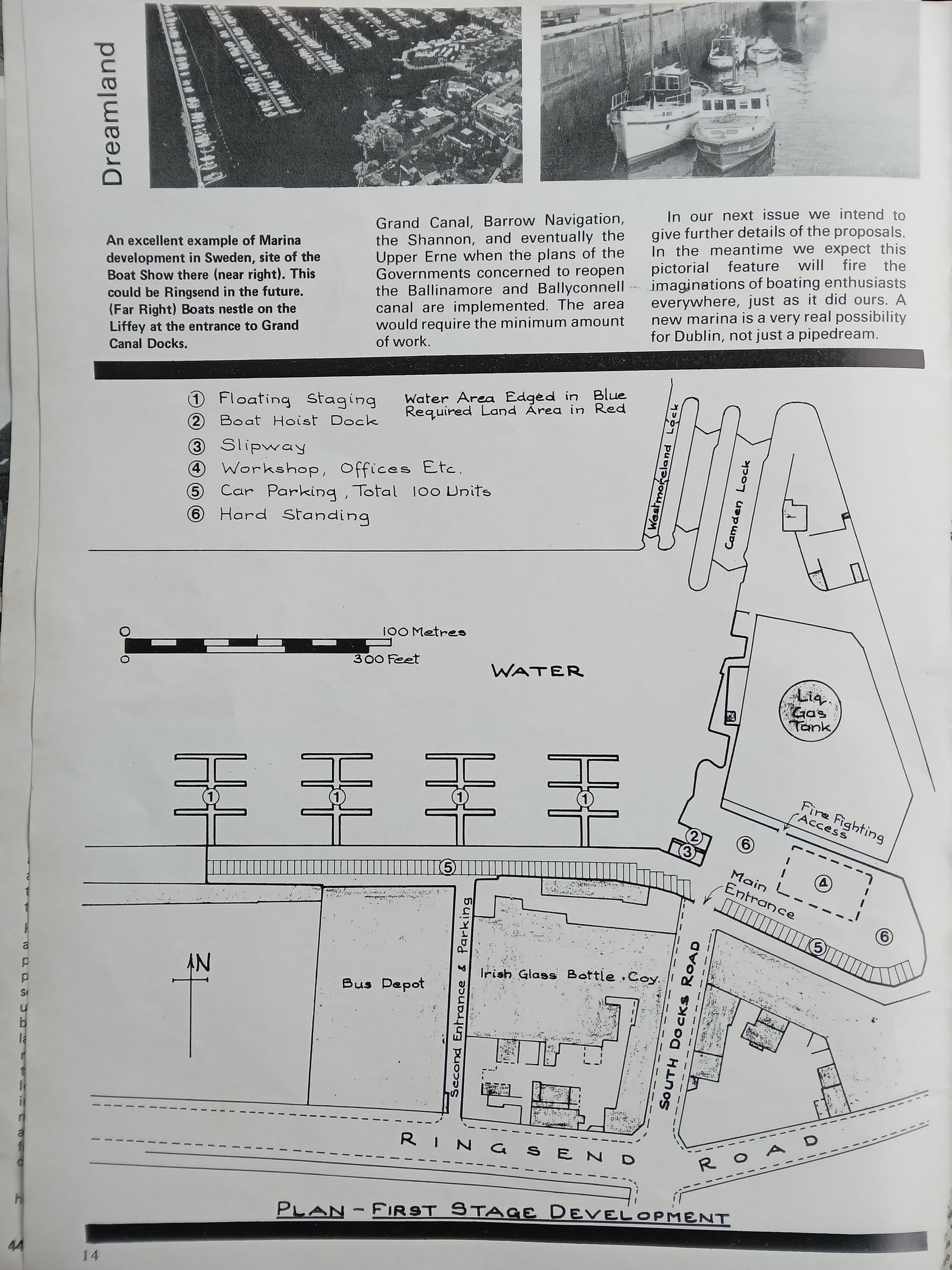 1978 Grand Canal Basin Dublin by Irish Boats and Yachting