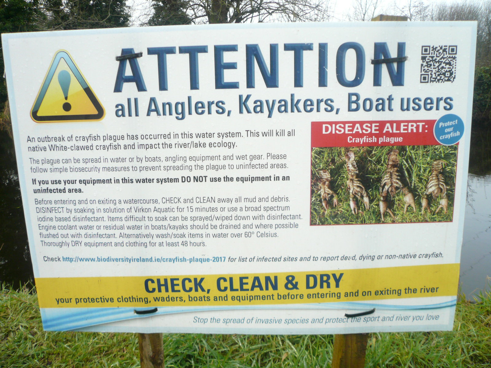 2018 01 River Barrow Crayfish Warning