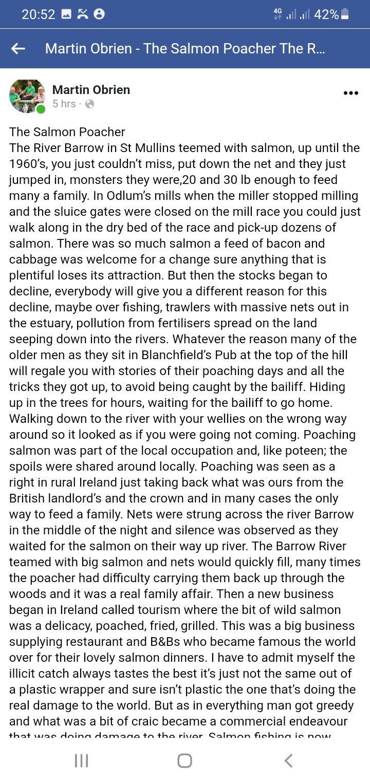 2022 05 09th River Barrow Saint Mullins the Salmon Poacher by Martin o Brien