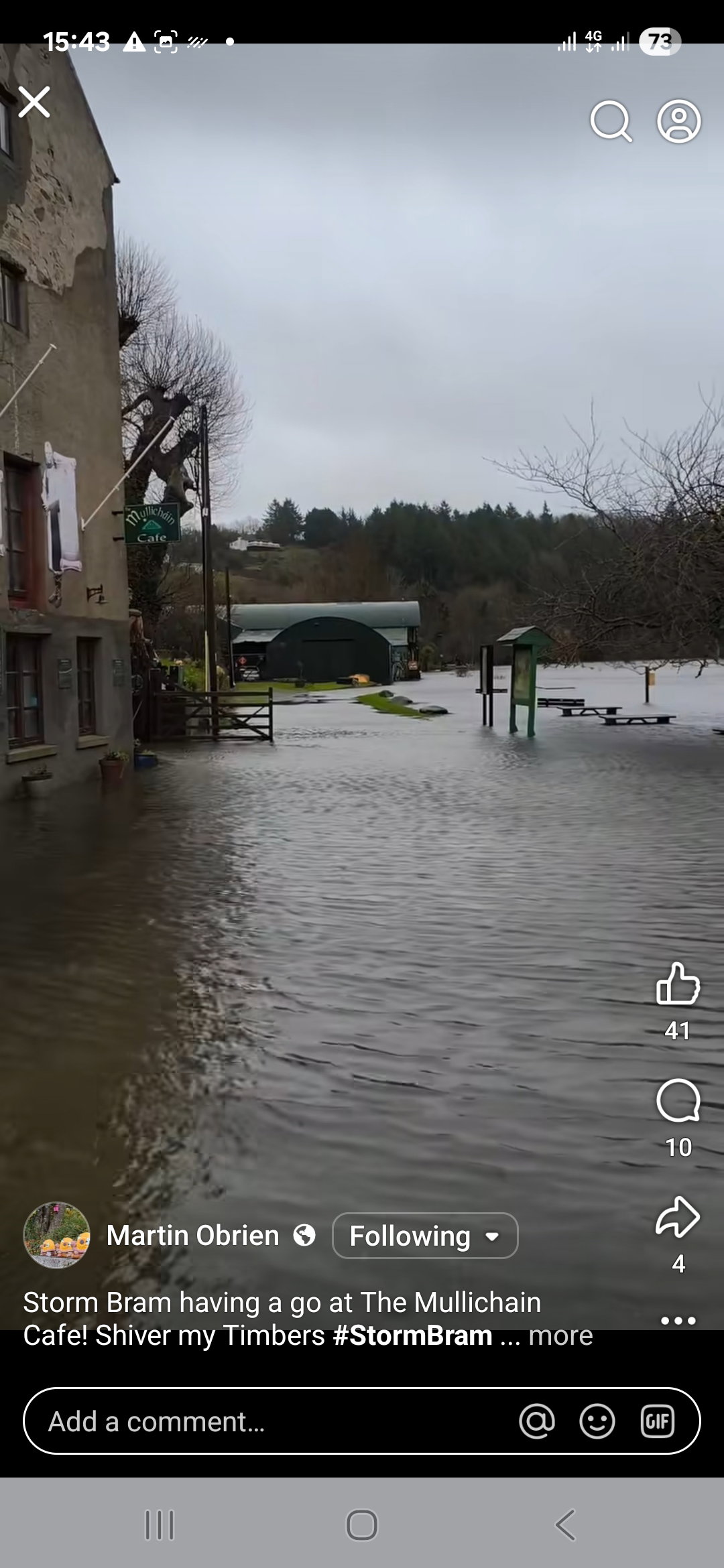 2025 12 09th River Barrow, St Mullins Flooded