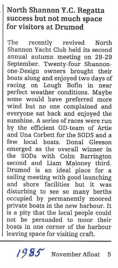 1985 11 River Shannon SODs dont fit in Dromod Afloat Magazine