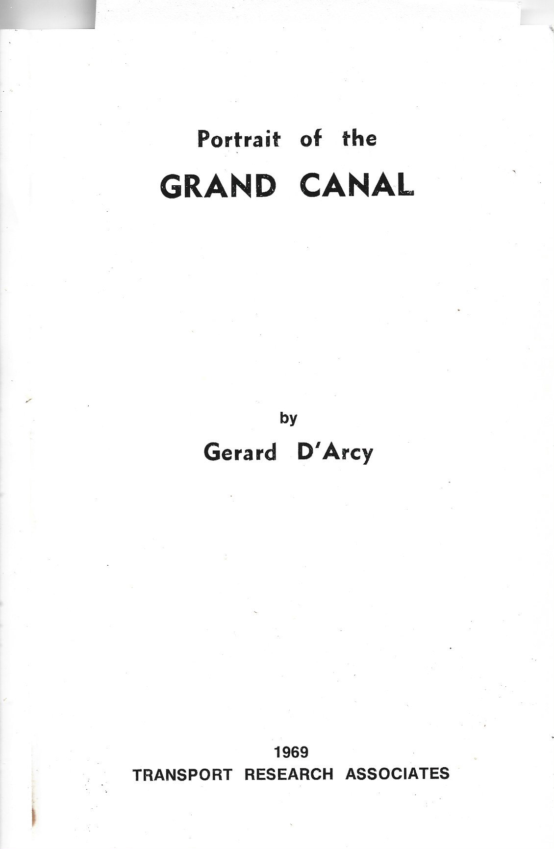 1969 Portrait of the Grand Canal, book by Gerard Darcy, page.1