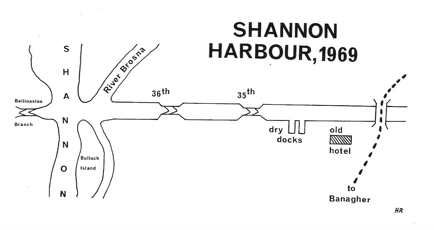 1969 Portrait of the Grand Canal, book by Gerard Darcy, Grand Canal Shannon Harbour map by Gerard Darcy