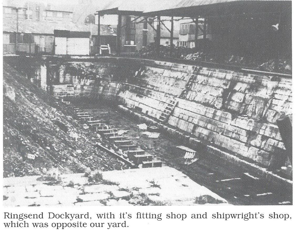 1989 Joe Murphy Ringsend boatbuilder book, River Liffey and River Dodder, Grand Canal dry dock in use