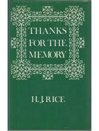1952 Thanks For The Memory, book by Harry Rice on sale in  IWAI shop