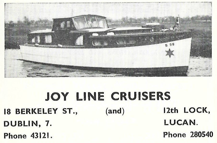 1966 Joy Line Cruisers Lowtown advert in Robertstown canal booklet