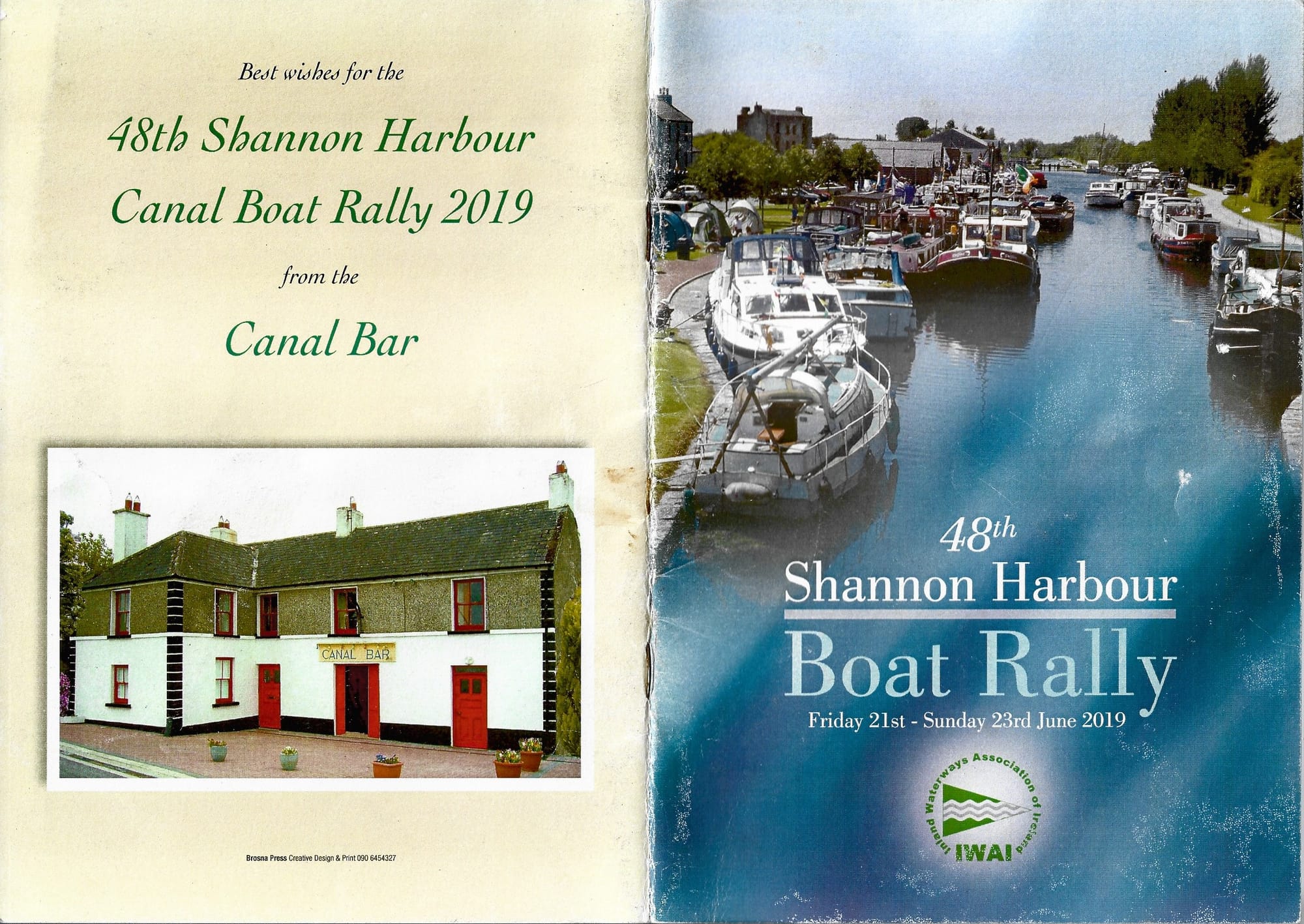 2019 06 21st Grand Canal Shannon Harbour Boat Rally program