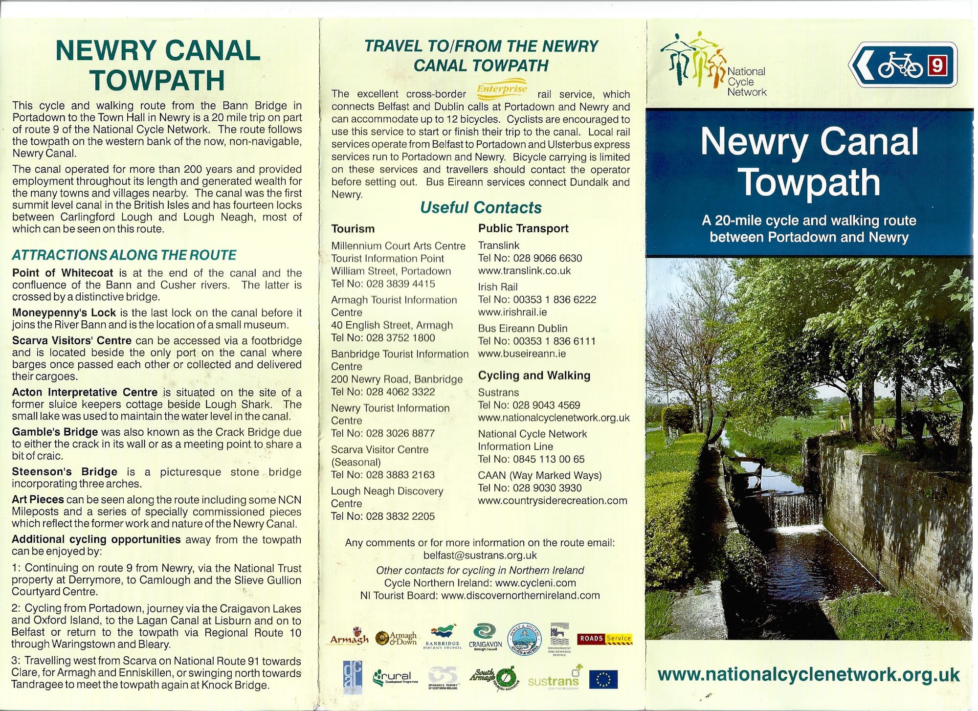 2015 Newry Canal NationalCycleNetwork brochure page1