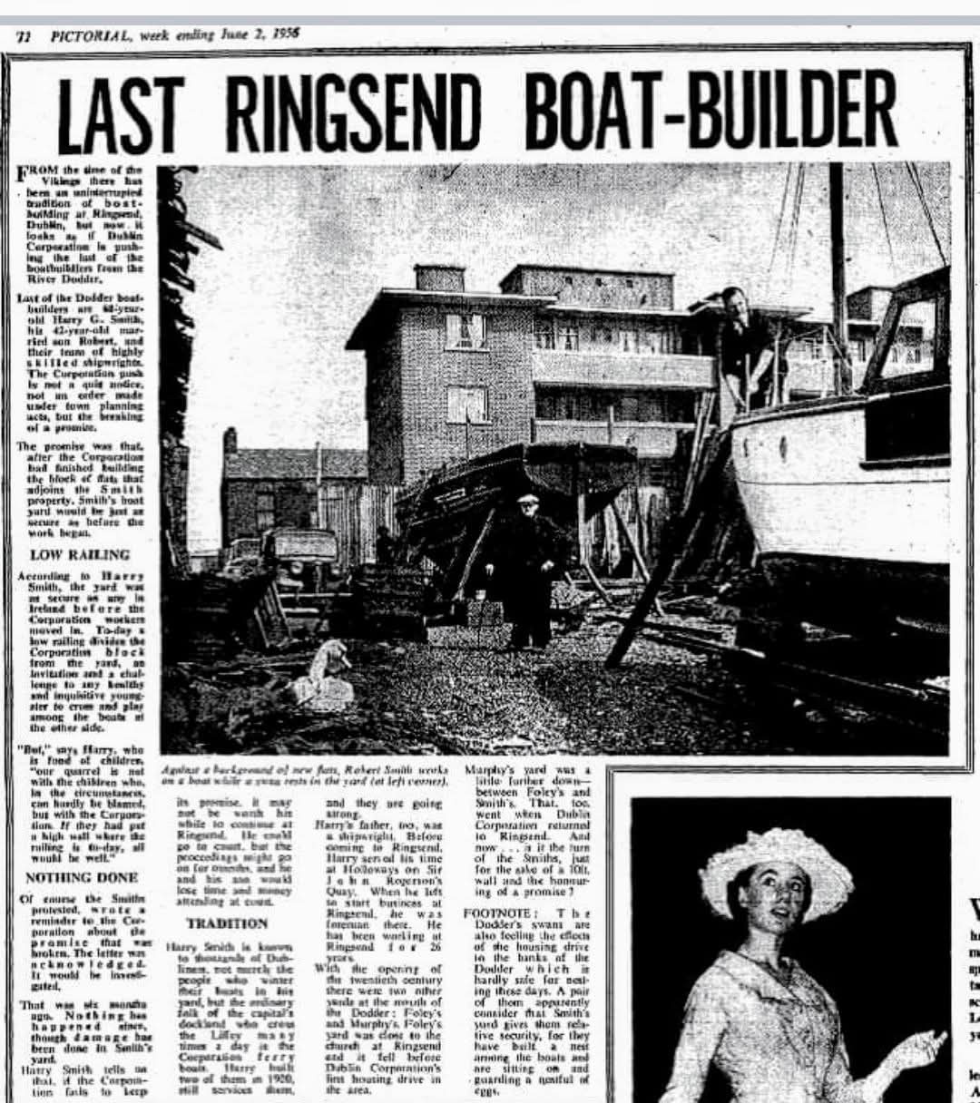 1956 06 02nd River Dodder Ringsend Smiths boatyard