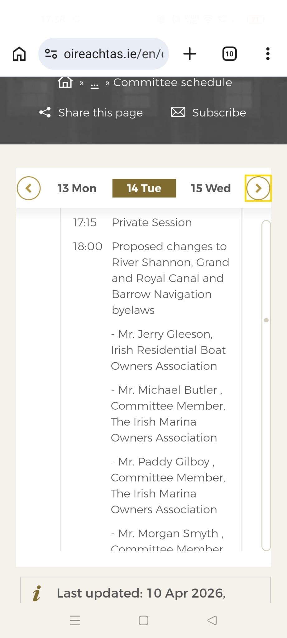 2026 04 10th Waterways Ireland meets Dail Members to discuss proposed new bye laws