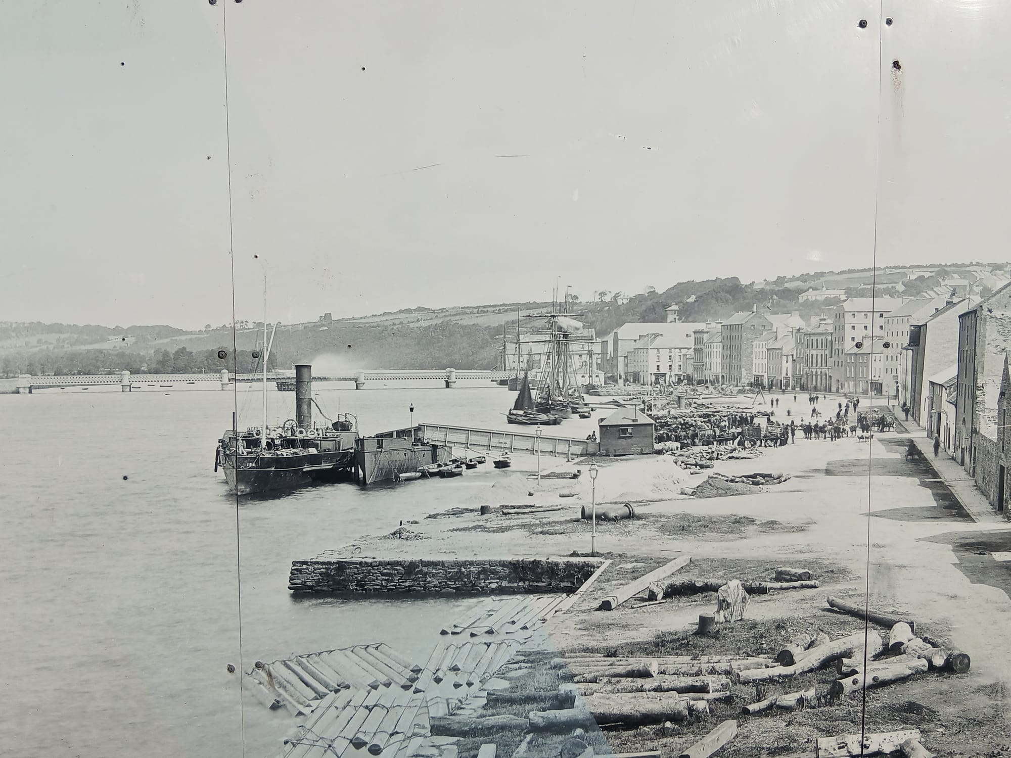 1800s River Barrow New Ross Quays, photos by National Library of Ireland
