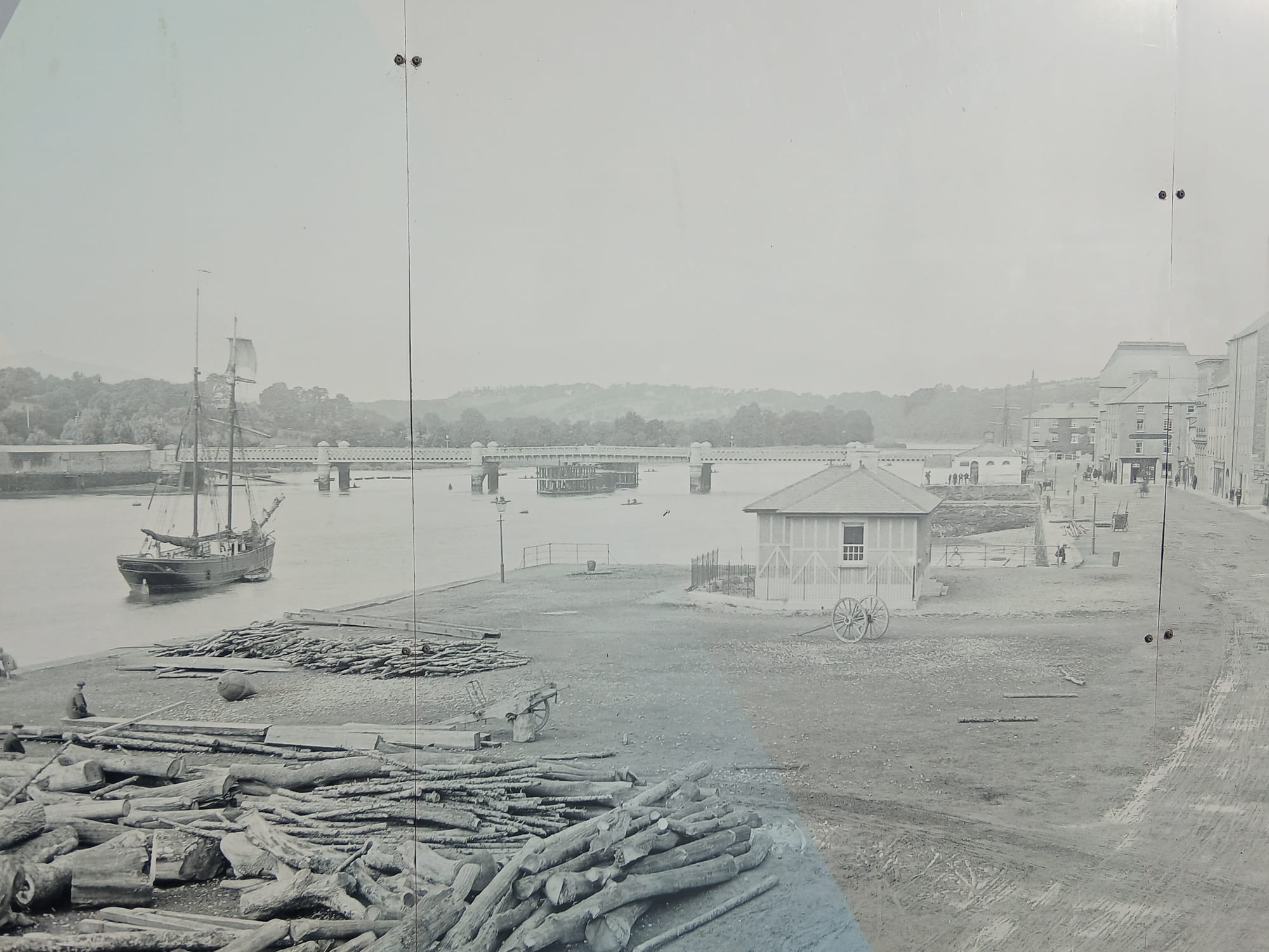 1800s River Barrow New Ross Quays, photos by National Library of Ireland