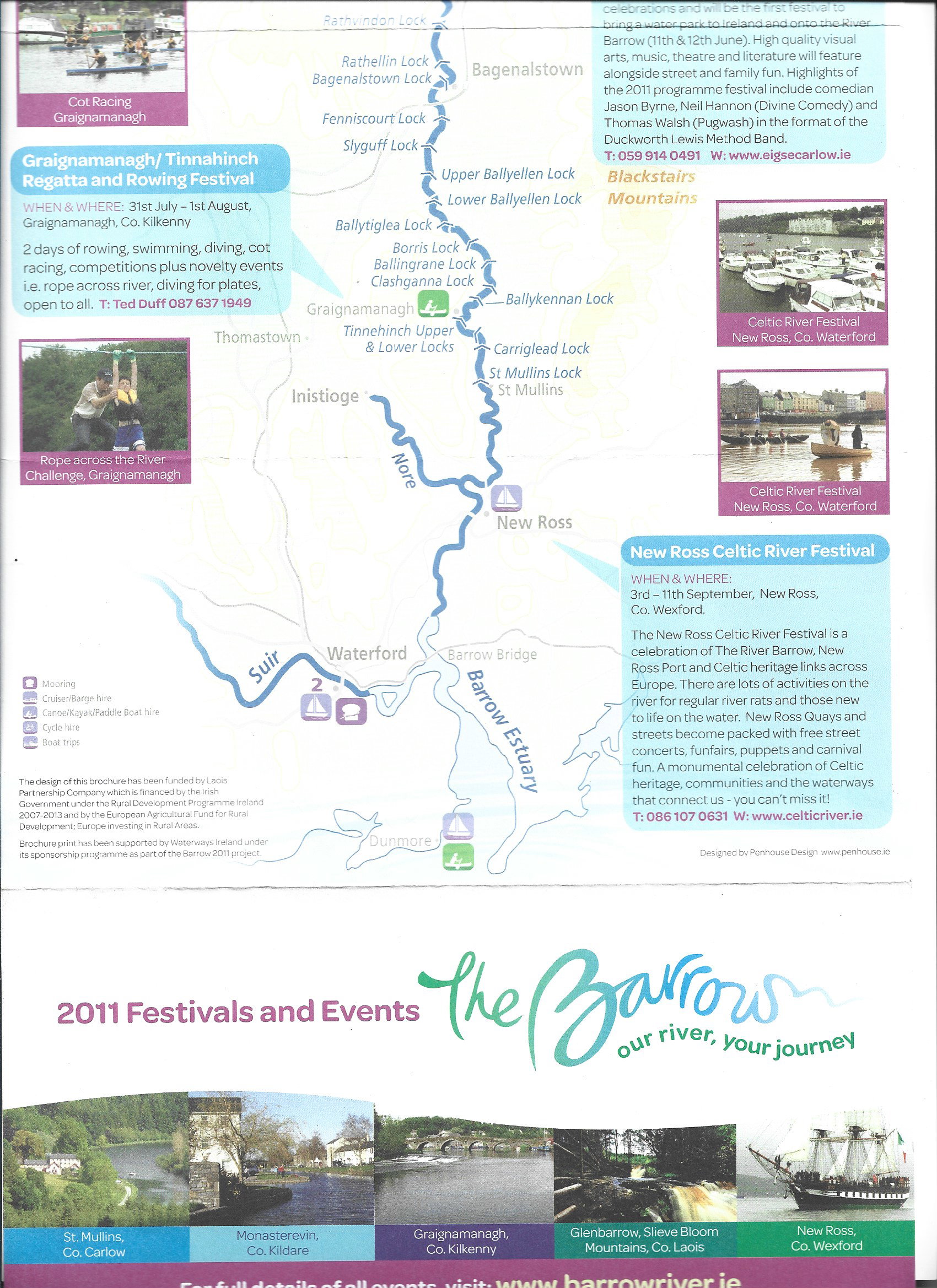 2011 River Barrow map and festivals