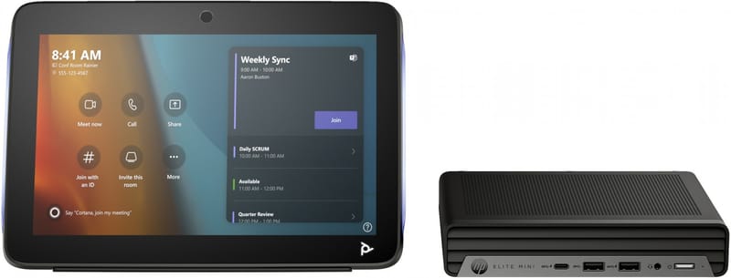 HP Poly Studio Base Kit G9 Plus for Microsoft Teams HP Mini IP PC w/TC10 sistema de videoconferência