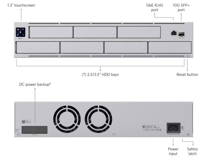 Network Video Recorder Pro com 7x HDD 16TB