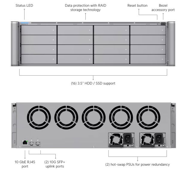 Enterprise Network Video Recorder com 16x HDD 24TB
