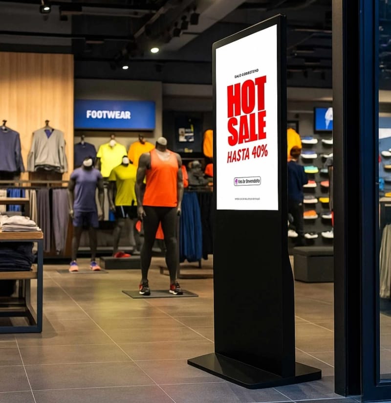 Display Publicitário LCD Touch Indoor Full HD 43" - Android 13