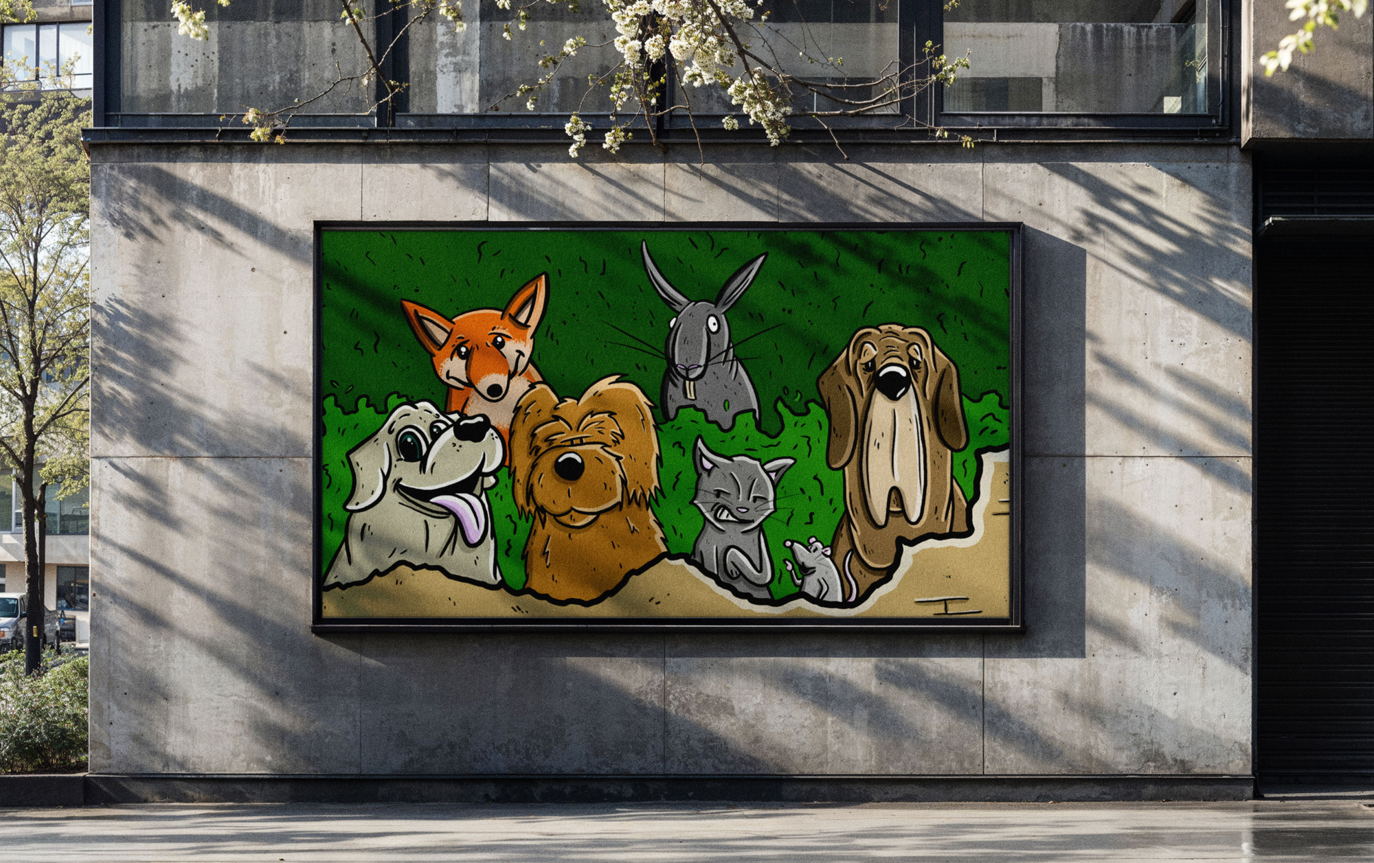 Positieve dieren poster | Illustratie