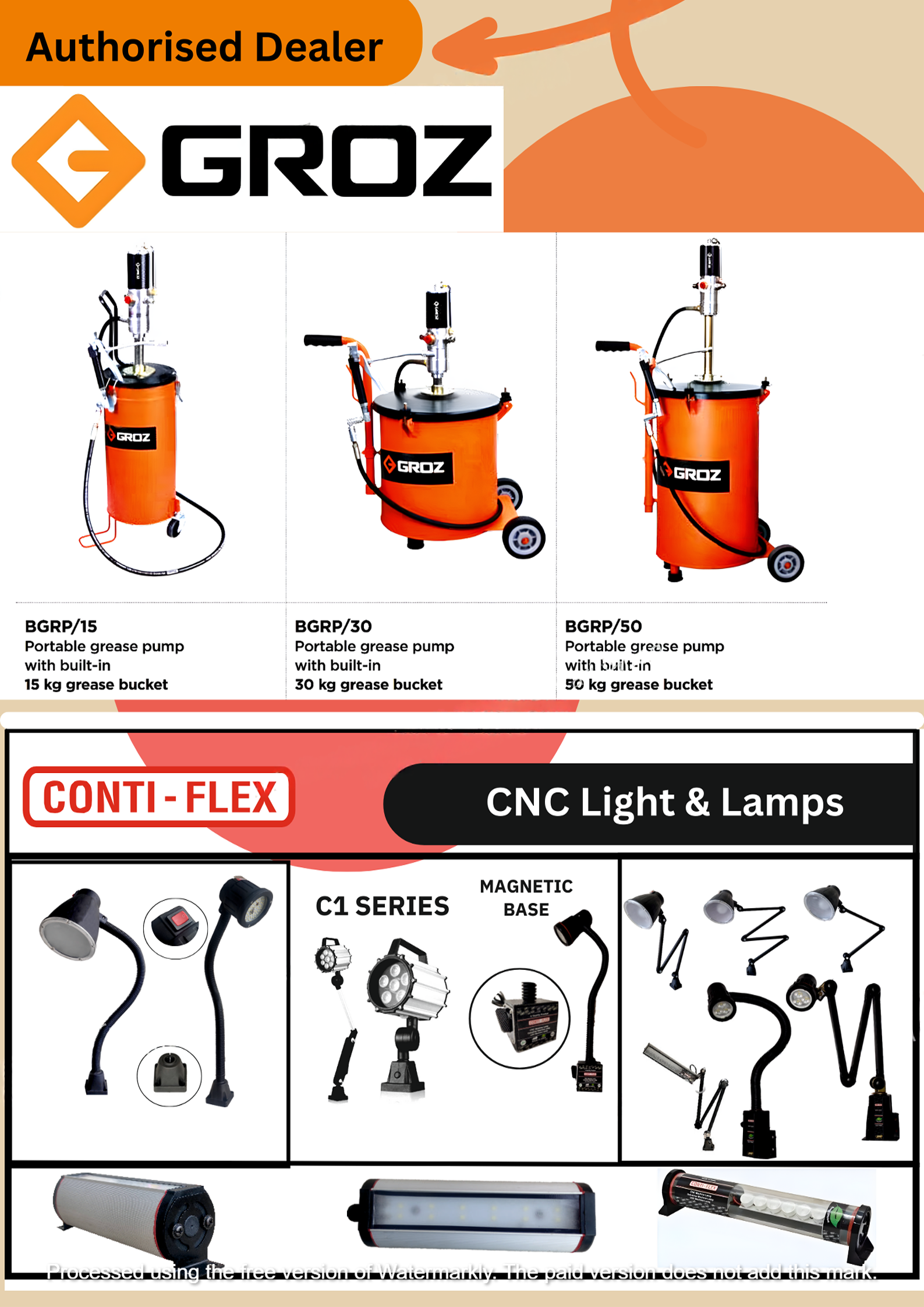 GREASE PUMP AND CNC LIGHTS