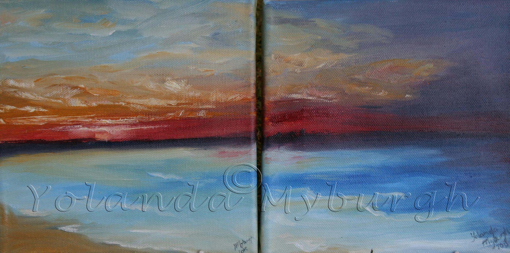 Sunset at the ocean