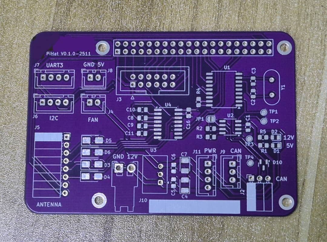 Custom PCB Design for Raspberry Pi Hat