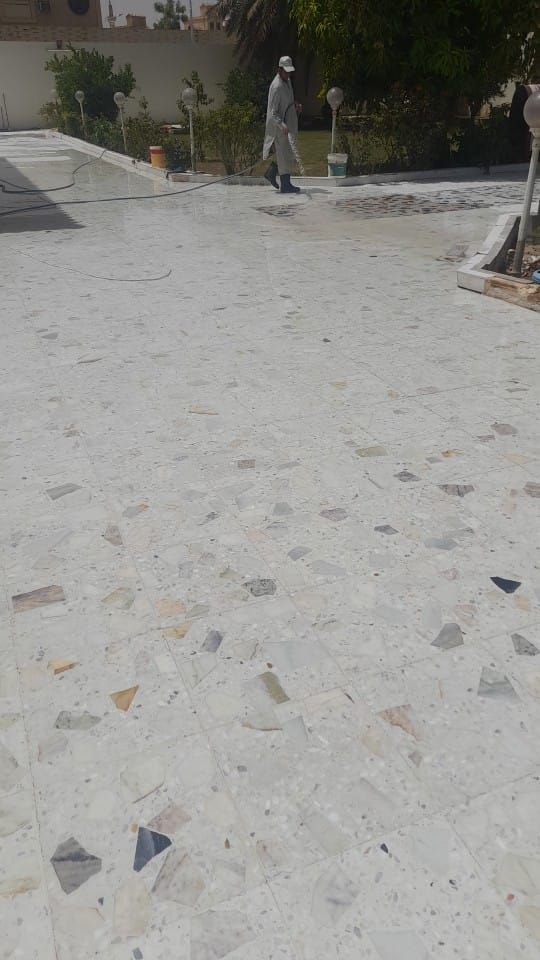 جلي بلاط المزايكو وتلميعه