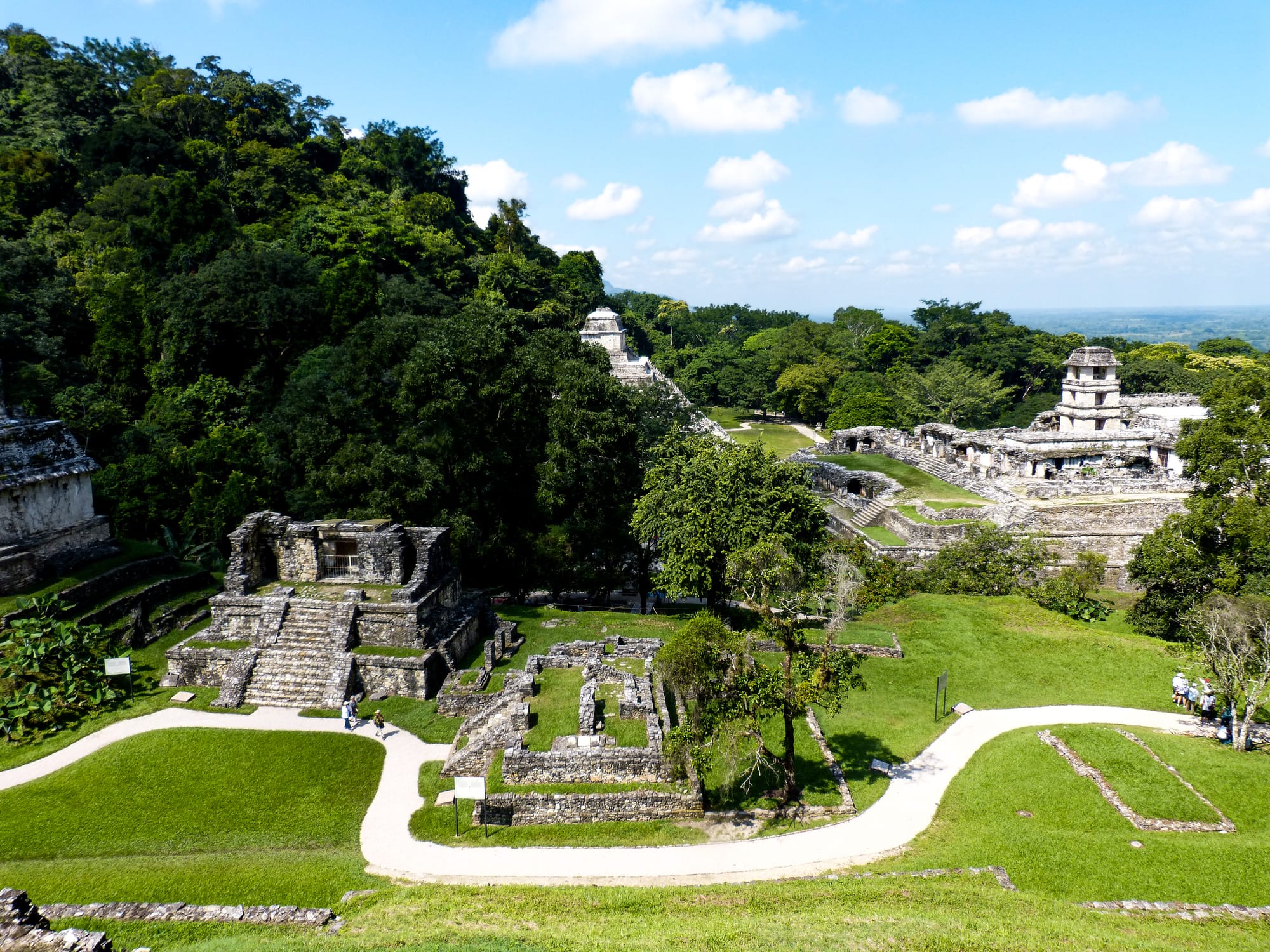 View of the center of Palenque, Mexico