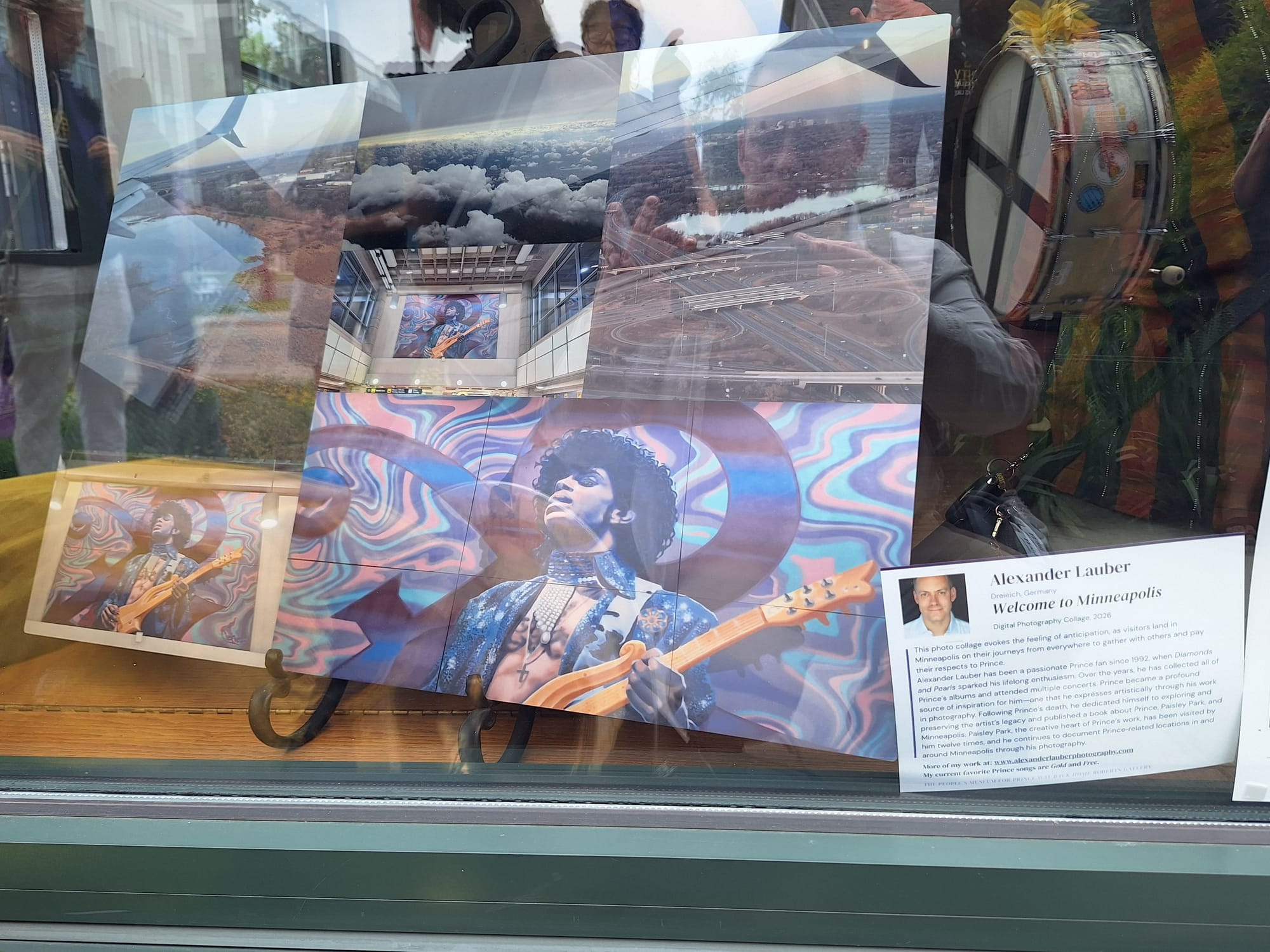 Big opening party of the Peoples Museum for Prince in Minneapolis - My photo collage on display