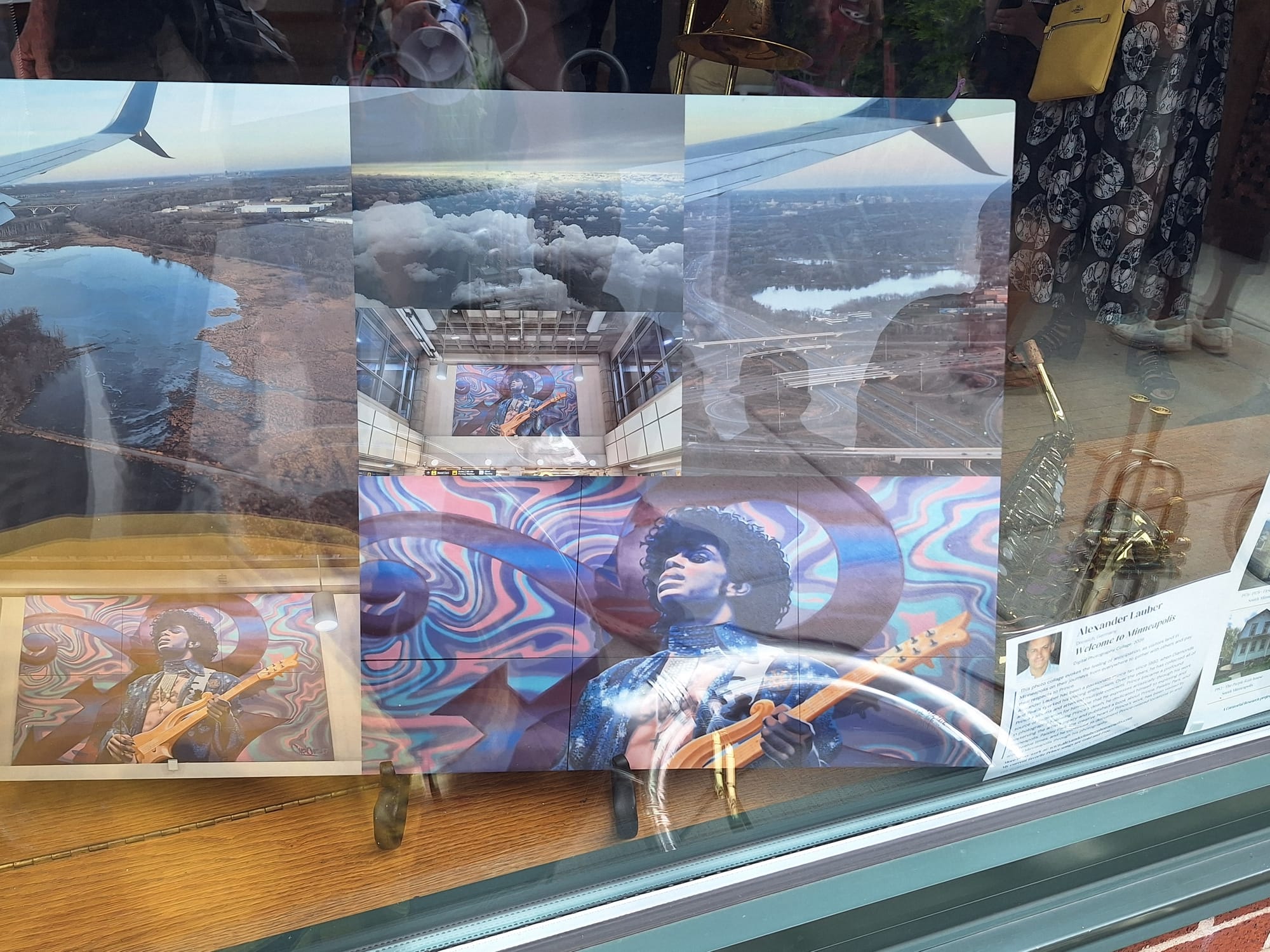 Big opening party of the Peoples Museum for Prince in Minneapolis - My photo collage on display