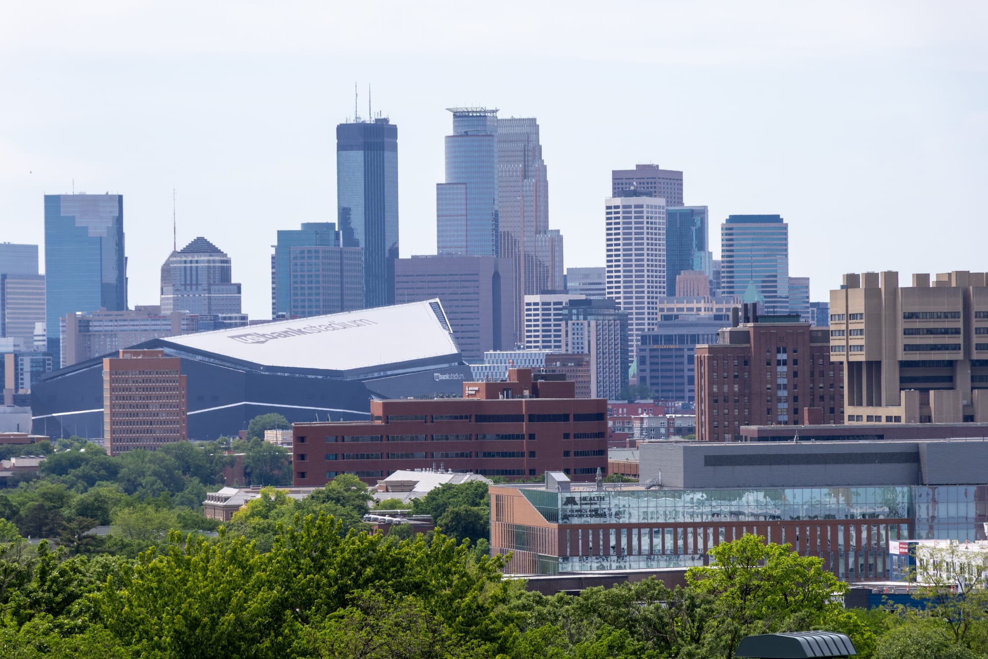Minneapolis Skyline View from Tower Hill Park