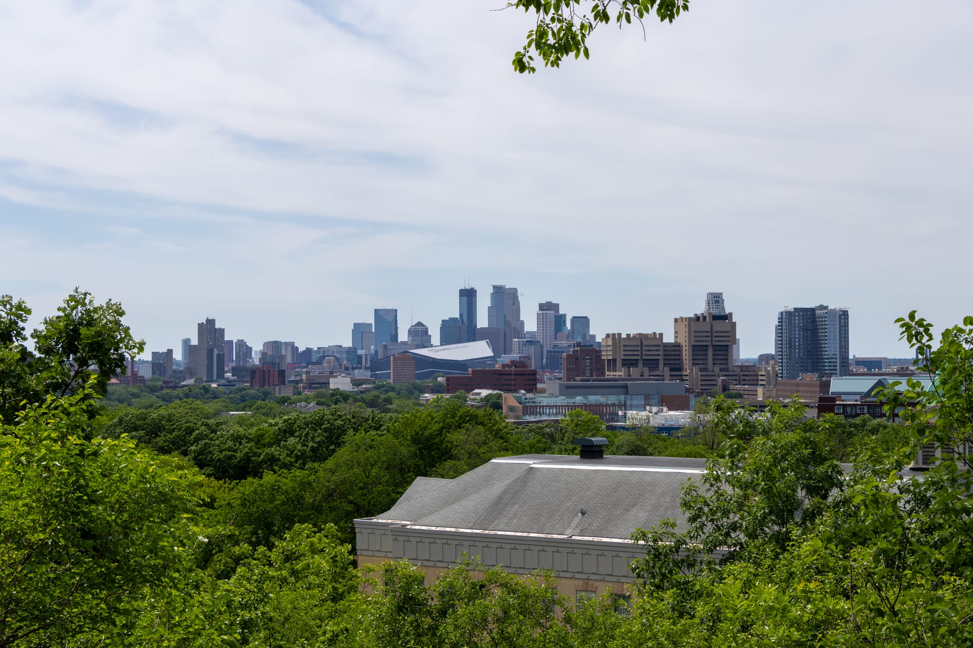 Minneapolis Skyline View from Tower Hill Park