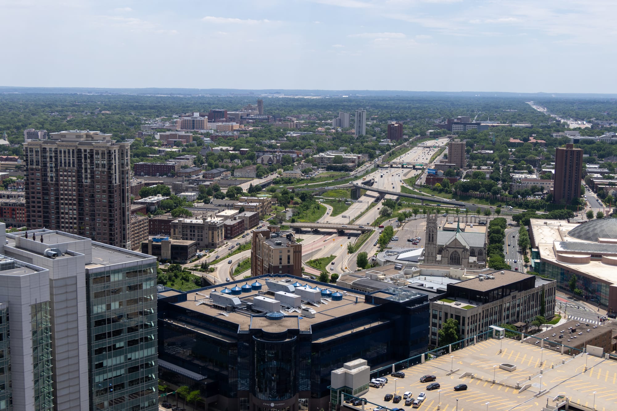 Minneapolis Skyline seen from the Foshay Tower Observation Deck