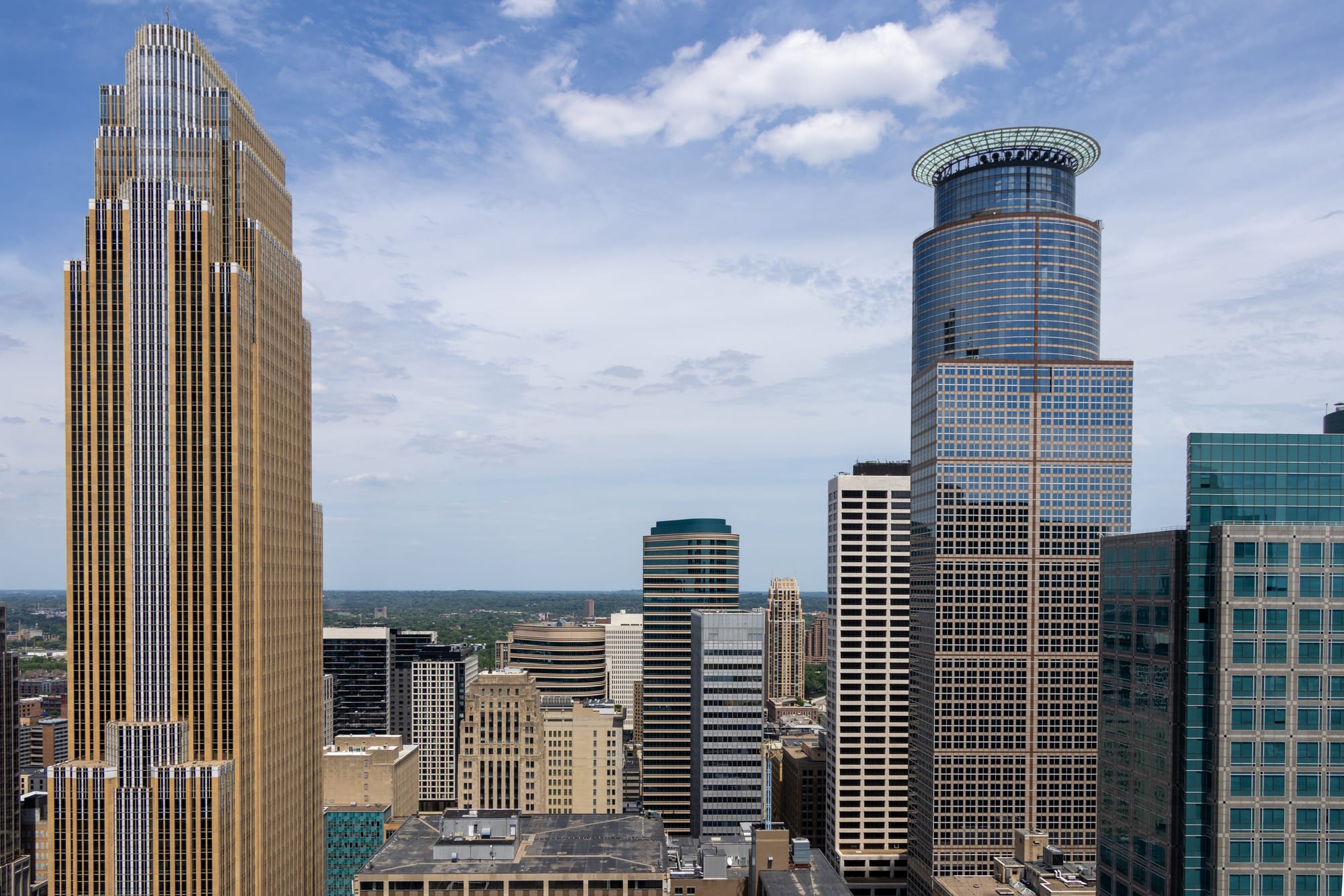 Minneapolis Skyline seen from the Foshay Tower Observation Deck