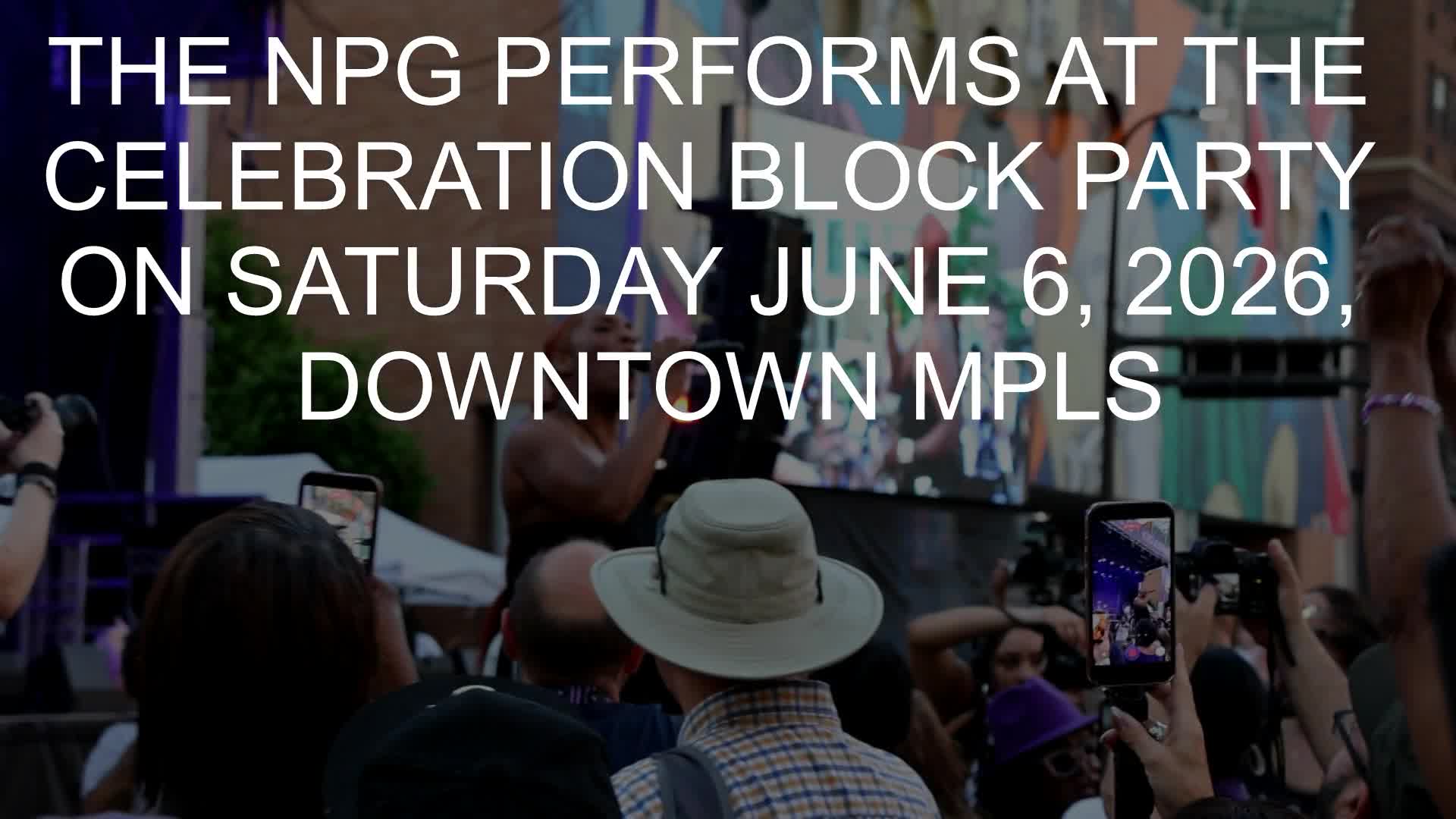 The NPG performs at the Celebration Block Party in Downtown Minneapolis on June 6, 2026