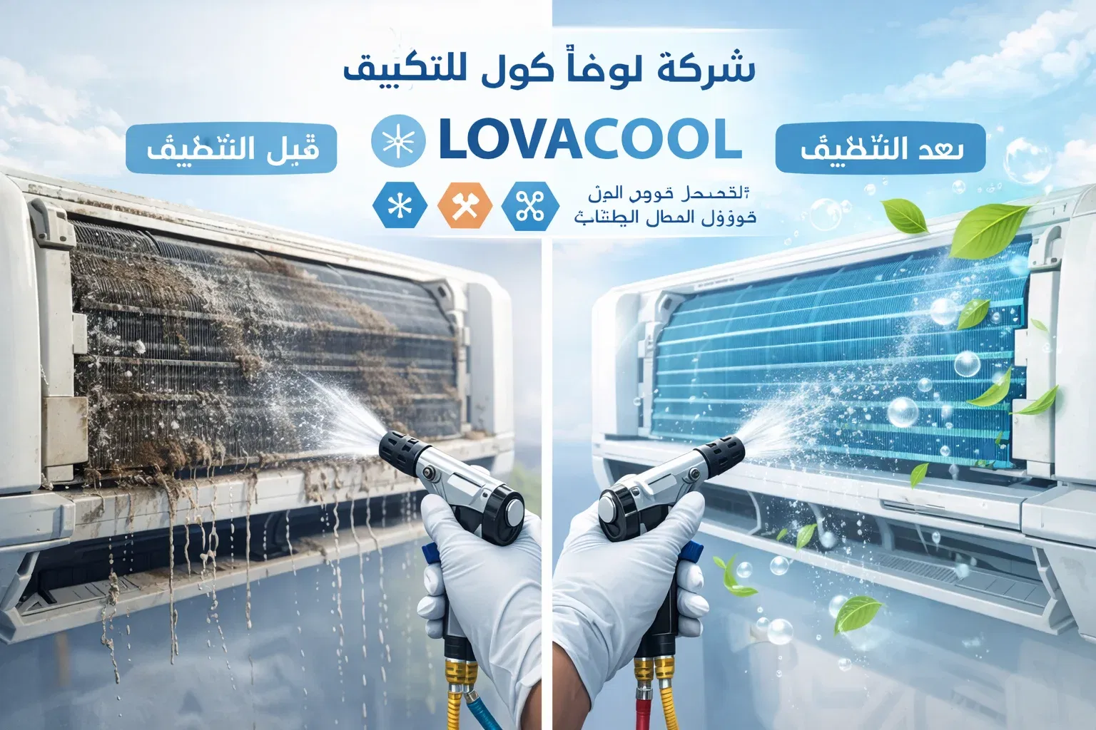 غسيل مكيفات اسبليت جدة شركة لوفا كول 0550521099