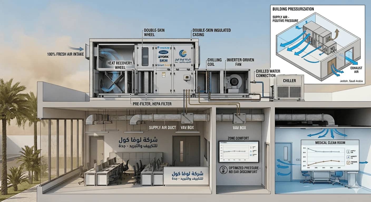 توريد وتركيب وحدات مناولة الهواء (AHU)