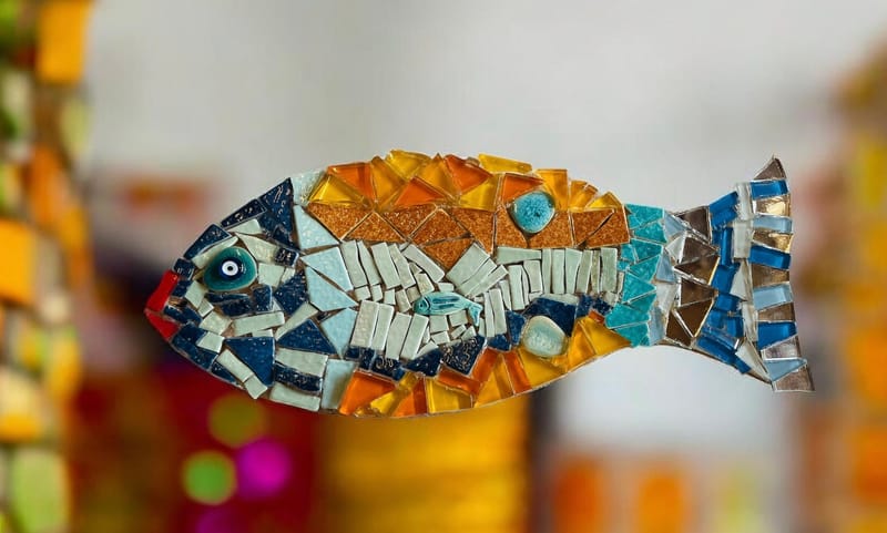 réalisez votre poisson en mosaïque