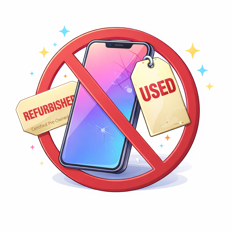 No refurbished or used phones